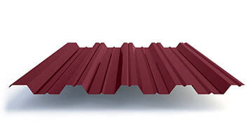 Профнастил НС44 для кровли, коричнево-красный, Краснодар